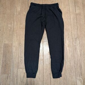 Women's Hanes Originals Black Drawstring Joggers With Pockets Size Medium